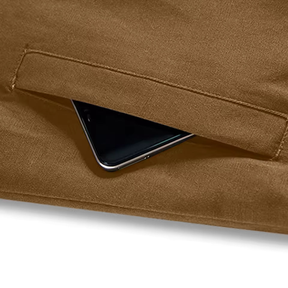 Men’s Navy Sherpa Lined Jacket with Button Closure