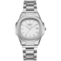 Classic Silver Tone Analog Wristwatch for Men